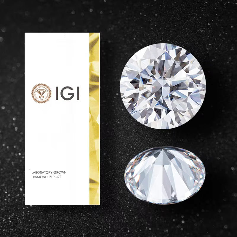 1,50 ct Diamante redondo talla brillante creado en laboratorio | Color D | VVS2 | Certificado IGI