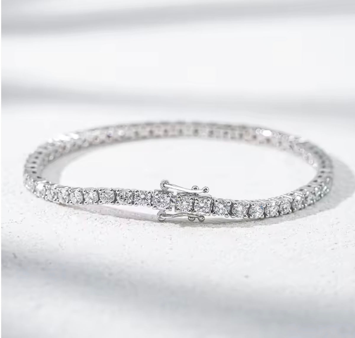 4.34 ct Lab-Grown Diamond Tennis Bracelet | IGI Certified | 10K White Gold