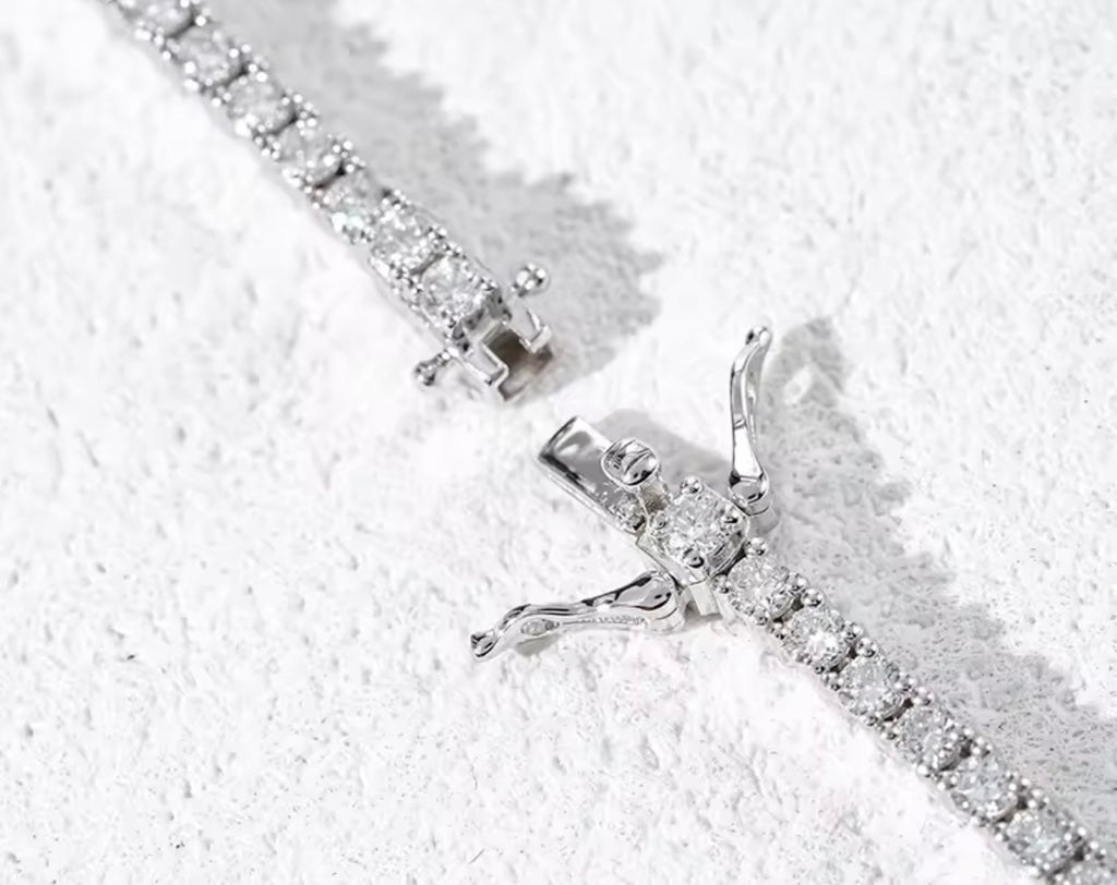 4.34 ct Lab-Grown Diamond Tennis Bracelet | IGI Certified | 10K White Gold