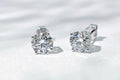 2.00 ct Round Lab-Grown Diamond Stud Earrings | IGI Certified | 10K White Gold