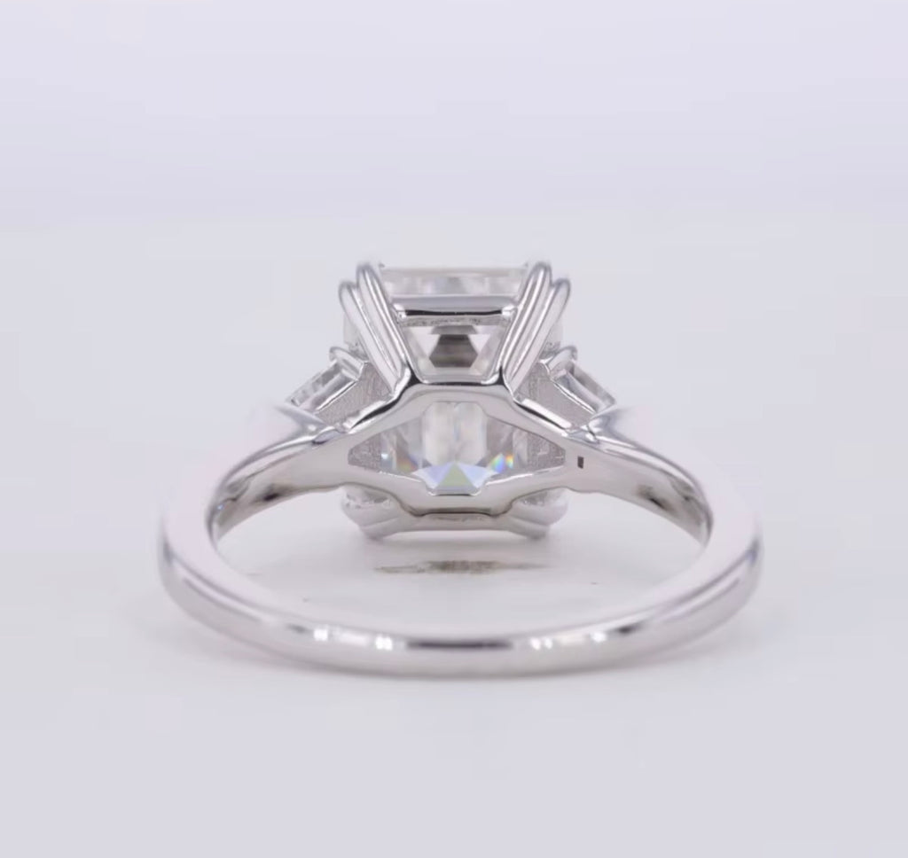 2.81 ct Three-Stone Lab-Grown Diamond Ring | 18K White Gold | NGTC Certified