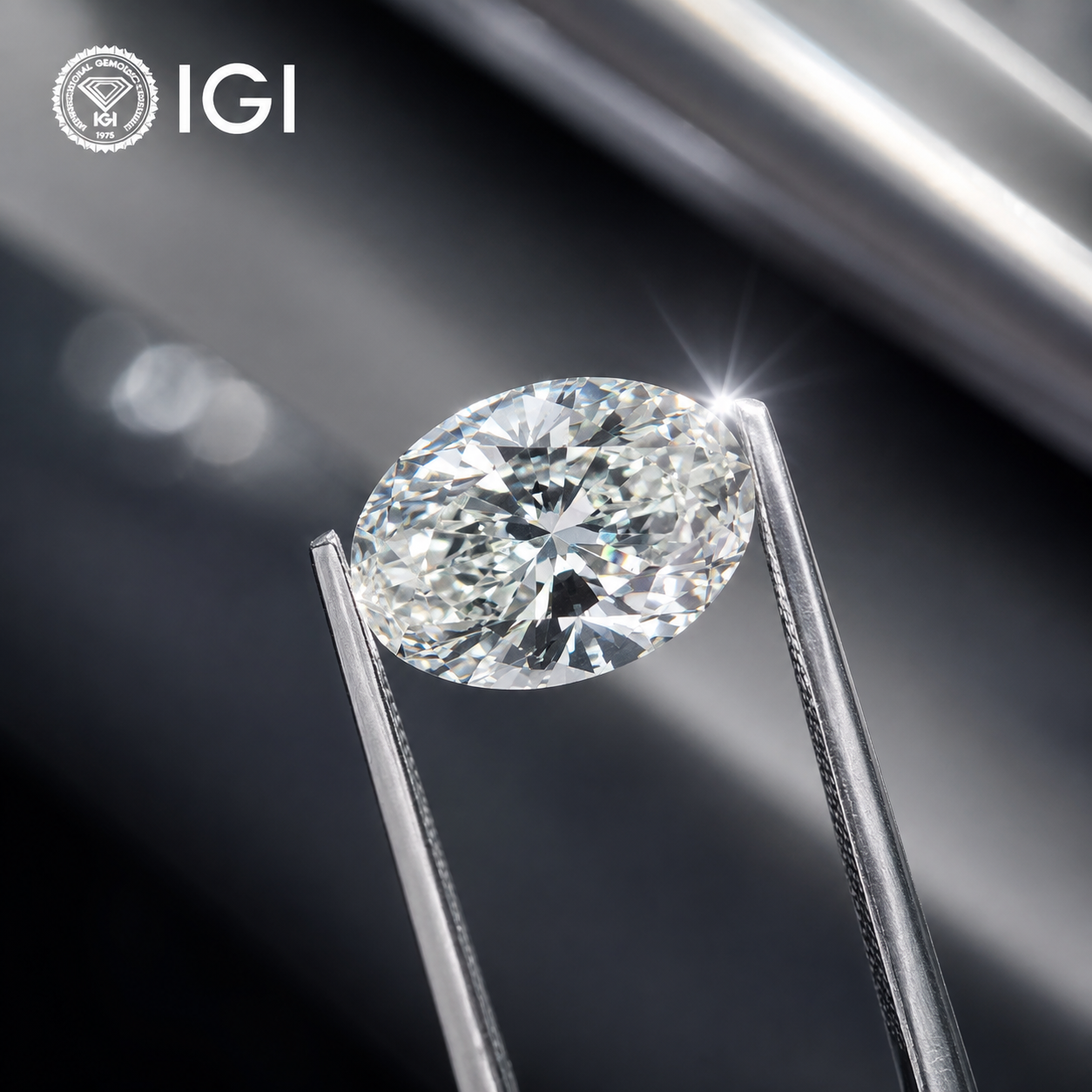Diamante ovalado cultivado en laboratorio de 1,00 ct | Color D | VVS2 | Certificado IGI
