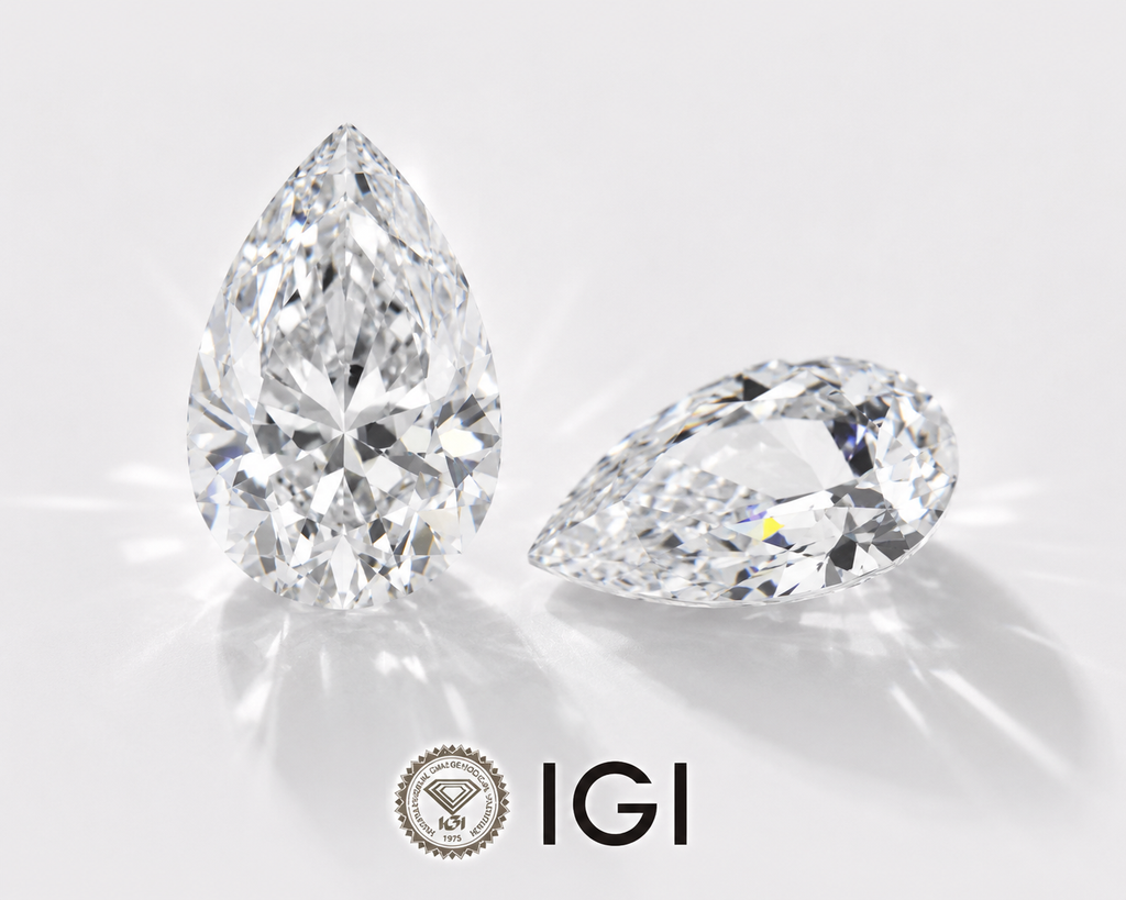 Diamante de laboratorio en forma de pera de 1.00 ct | Color D | VS2 | Certificado IGI