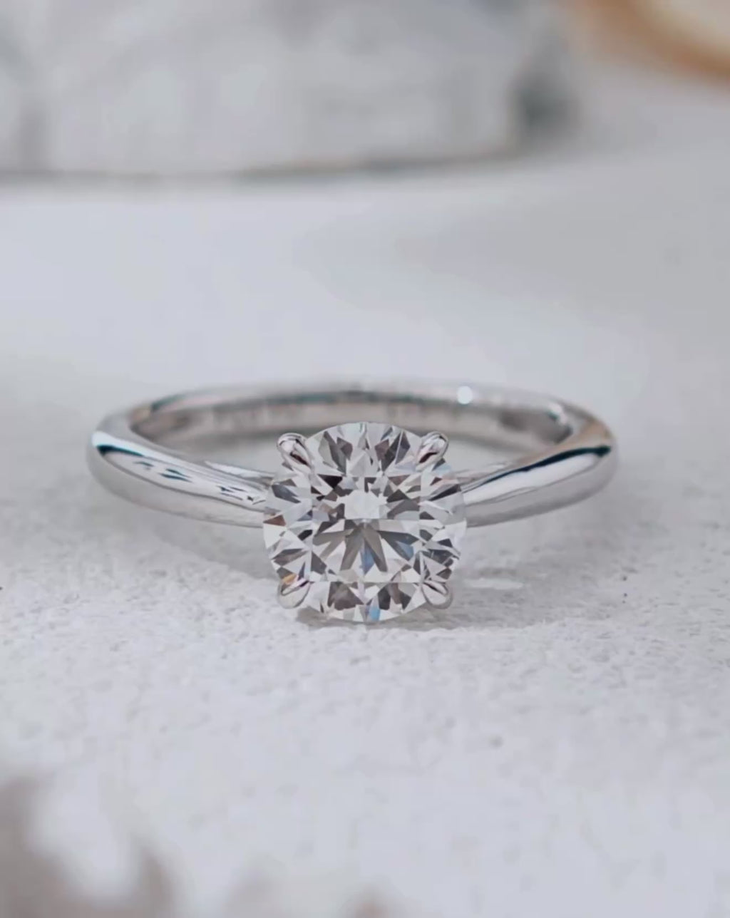 1.00 ct Round Lab-Grown Diamond Solitaire Ring | IGI Certified | 10K Gold